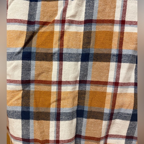 ⭐️ Old Navy Mustard Plaid Botton Down Top - Picture 3 of 4